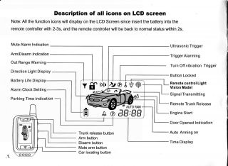 Scorpion King 2 Way LCD Remote Car Alarm Security Keyless System Universal