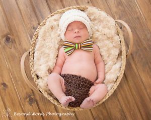 Summer Crochet Newborn Baby Boys Newsboys Visor Beanie Brim Cap Hat Photo Prop