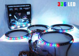 336 LED Slim Flex LED Neon Motorcycle Lights Kit Remote