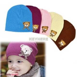 Baby Kids Girl Boy Cute Lovely Bear Hat Beanie Cap Newborn Infant Bear Hat K0E1