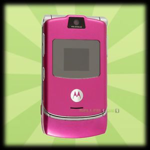 Motorola MOTORAZR V3 Pink Unlocked Mobile Cell Phone Wireless