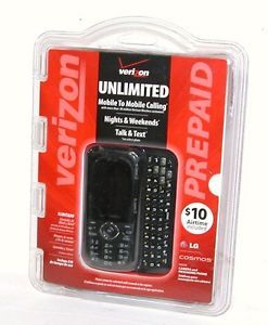 Verizon Wireless VN250 LG Cosmos No Contract Prepaid QWERTY Mobile Phone Black