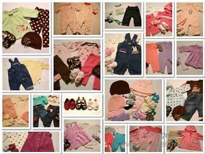 60 Huge Baby Girl Clothes Lot 0 3 6M 0 6 Month Outfits Gap Gymboree Carters