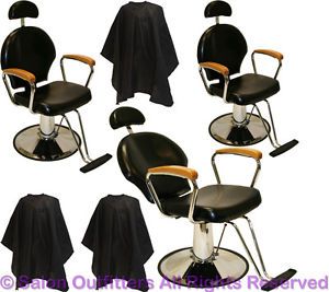 3 All Purpose Hydraulic Reclining Barber Chair Natural Oak Arms Salon Equipment