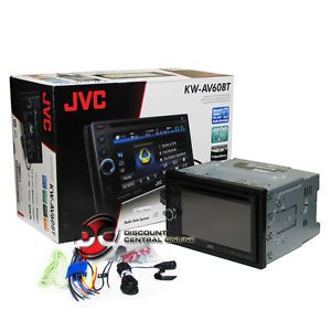 JVC KW AV60BT Car Double DIN Touchscreen CD  DVD Player w Built in Bluetooth