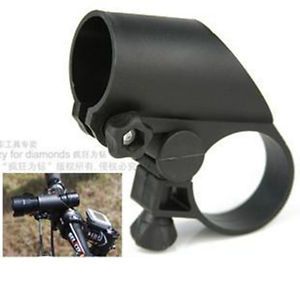 Bicycle Bike LED Flash Light Torch Mount Clamp Holder Torch Clip Grip New