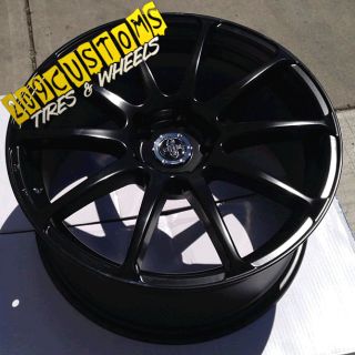 18" inch Wheels Rims Tires Versante 501 Black 5x114 3 Sonata Genesis Eclipse G35