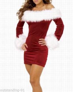 Sexy Ladies Fancy Red Xmas Dress Santa Womens Christmas Costume Outfit 288