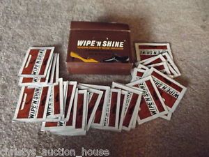 Wipe N Shine 29 Individual Packets Instant Clear Shoe Polish Travel Cleaning