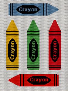 Crayons Colors Afghan Crochet Pattern Graph