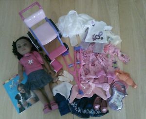 18" Doll w Clothes American Girl Shoes Wheel Chair Crutches Cast More