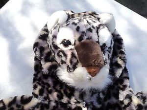 Snow Leopard Toddler Costume Hood Dress Up Plush Jaguar Cat Halloween Fancy 2 3