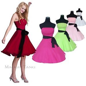 Formal Bridesmaid Evening Cocktail Ball Prom Dress Gown