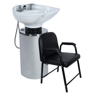 Salon Spa Free Standing Shampoo Bowl Hair Sink Chair Package Su 42 SPC R9