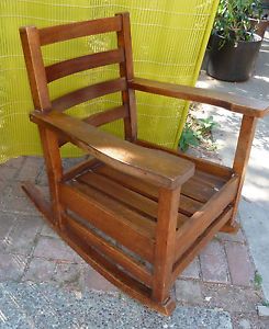 Charles Limbert Rocking Chair Early Signed Grand Rapids Arts Crafts Stickley Era