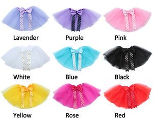 9 Color New Baby Kids Girls Dancewear Chiffon Tutu Bow Pettiskirt Princess Skirt