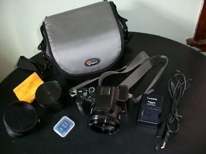 Panasonic Lumix DMC FZ20 5 0 MP Digital Camera Black Leica DC Lens Bundle