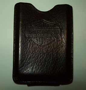 Harley Davidson Leather Money Clip and Credit Card Holder