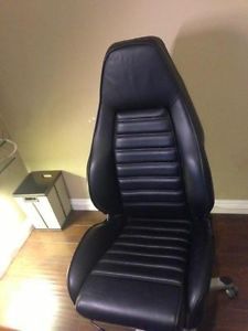 Porsche 930 Turbo Black Leather Sport Seat Office Chair