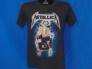 Vintage 80s Metallica Kill'Em All Electric Chair Black Soft Thin Metal T Shirt S