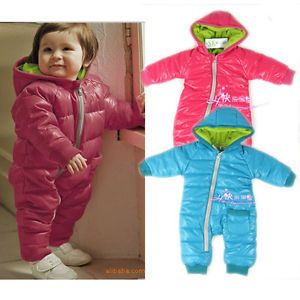 6M 3years Toddler Infant Baby Boys Girls Fleece Romper Winter Outwear BC326