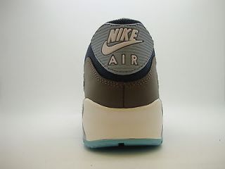 325018 416 Mens Nike Air Max 90 Blue Grey Midnight Navy White Running Sneakers