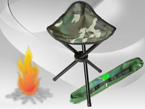 Light Weight Camouflage Tripod Stool Hunting or Camping Chairs 16" Tall 1 Lb
