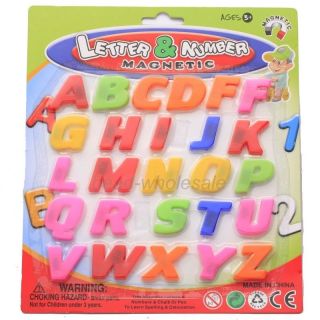 Plastic Fridge Magnet 26 Letter Alphabet Number Educational Baby Development Toy