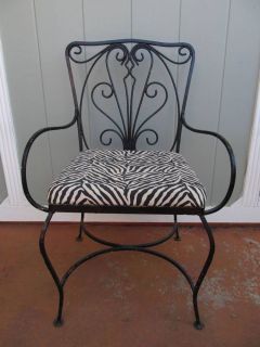 Vintage Large Wrought Iron Chair Hand Made
