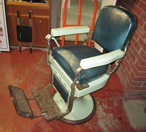 Vintage Koken Barber Chair with Childs Booster Seat