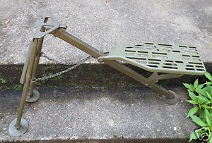Vintage WWII US Army Signal Corps Folding Field Seat Chair BEC 907 0001