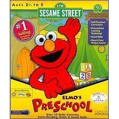 Sesame Street Elmo's Preschool PC CD Numbers Letter Shape Sound Color