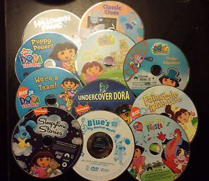 11 Dora The Explorer and Blues Clues Children DVD Lot No Cases
