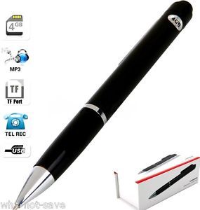 USB Voice Audio Stereo Sound Recording Digital USB Secret 4GB Spy Pen Smartpen