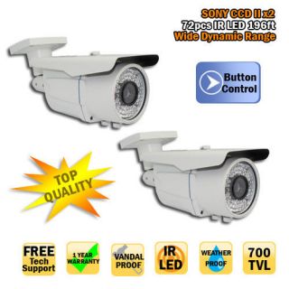 Quality Long Range 700 TVL Sony CCD 72 LED Outdoor Security Camera 6 22mm Lens