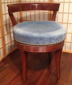 Vtg Mid Century Modern Drexel Swivel Vanity Stool Chair Danish Style Art Deco