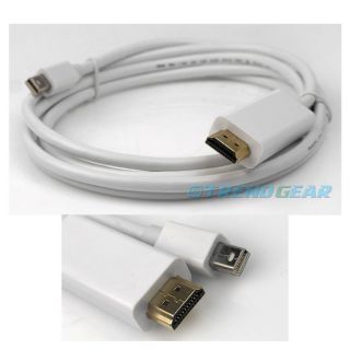 6ft Mini DisplayPort Thunderbolt HDMI TV Adapter Cable MacBook Air Pro Mac iMac