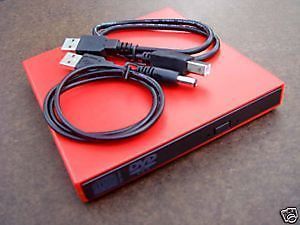 Red Mini Netbook Laptop External PC DVD Drive New