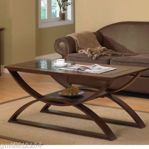 Modern Contemporary Walnut Finish Home Office Furniture Coffee Accent Table