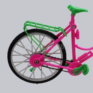 Exquisite Detachable Plastic Bike Bicycle Toy Fits Barbie Doll Rotatable Wheels