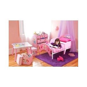 Bed Table Chairs Furniture Storage Toys Disney Princess Bedroom Girls Organizer