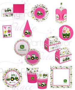 Pink John Deere Party Supplies Girl Happy Birthday Baby Shower You Pick