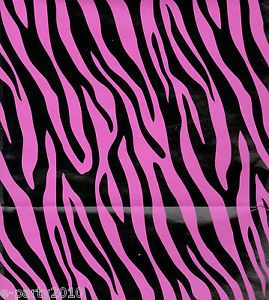 Pink Black Zebra Animal Print Gift Wrapping Wrap Paper Birthday Party Supplies
