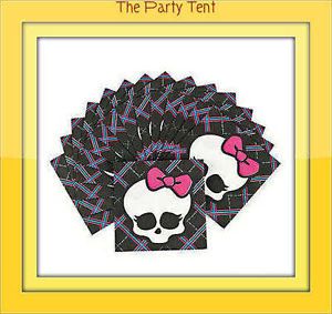 16 Count Monster High Beverage Napkins Girls Birthday Party Supply Frankie Stein