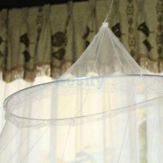 New White Elegent Bed Netting Canopy Round Dome Mosquito Net Summer Bedroom
