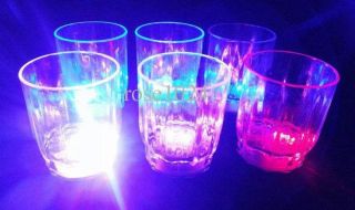 24 Pcs Multicolor Shot Glasses Flashing LED Light Fancy Party Barware Supply Lot
