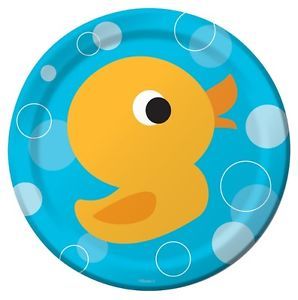 Lil Quack Ducky Dessert Plates Duck Theme Birthday Baby Shower Party Supplies