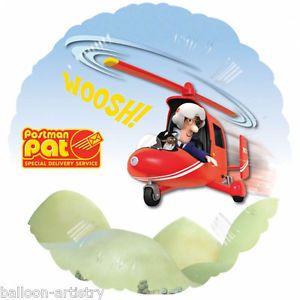 26" Postman Pat Special Delivery Helicopter Super Clear Round Foil Balloon