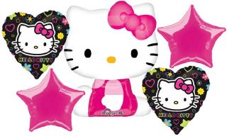 Hello Kitty Pose Birthday Party Balloons Bouquet Supplies Decorations