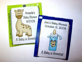30 Giraffe Baby Shower Favors Tea Bag Labels